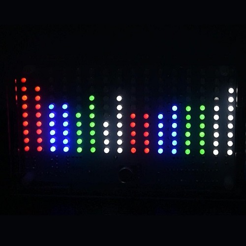 Digital Clock Music Spectrum Electronic Kit With Temperature Display With Housing