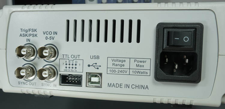 FY6800 2-Channel DDS Arbitrary Waveform Signal Generator back