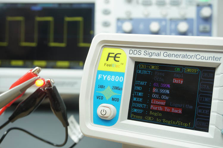 FY6800 2-Channel DDS Arbitrary Waveform Signal Generator Sweep