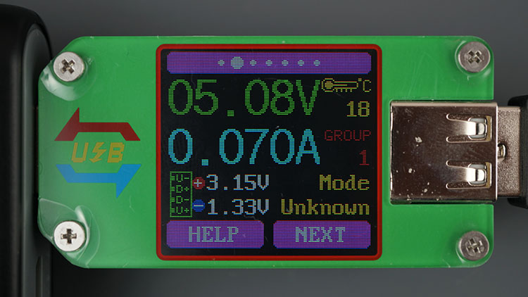 UM24 UM24C USB Voltage Current Charger Tester RUIDENG LCD color display screen menu 2