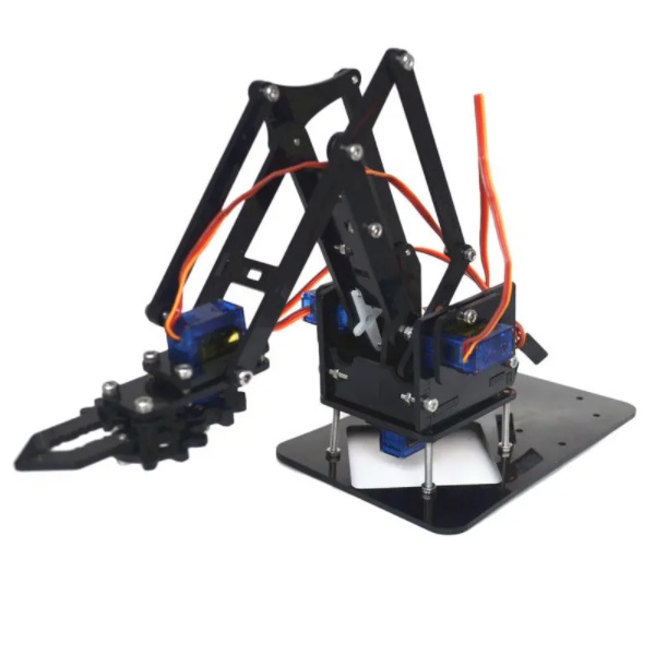4 DOF Assembling Acrylic Robot Arm with SG90 Gear Servo for Robot
