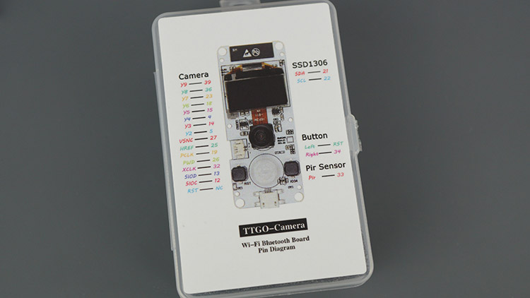 TTGO T-Camera ESP32 PSRAM Camera Module OV2640 OLED Board Enclosure Unboxing Pins