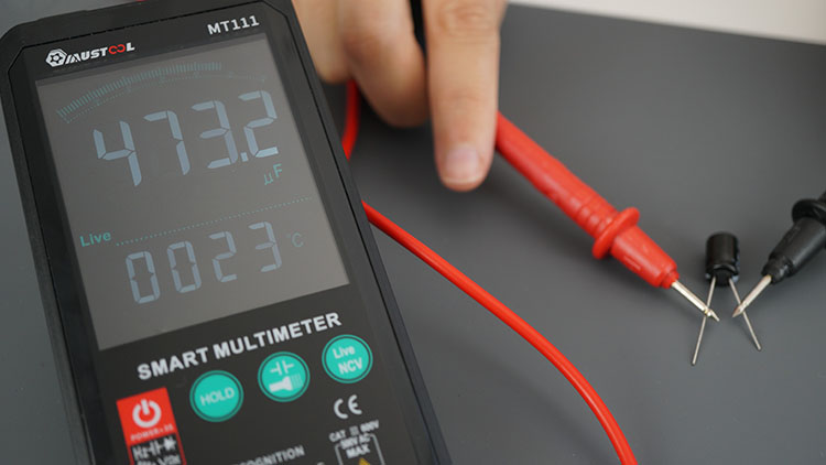 Mustool MT111 Touch Screen Digital Multimeter Measure Capacitor