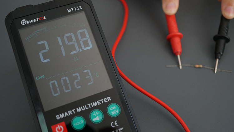 Mustool MT111 Touch Screen Digital Multimeter Measure Resistance Resistors