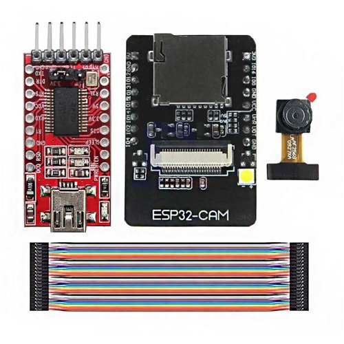 ESP32-CAM + FT232RL FTDI USB to TTL Serial Converter + 40 Pin Jumper