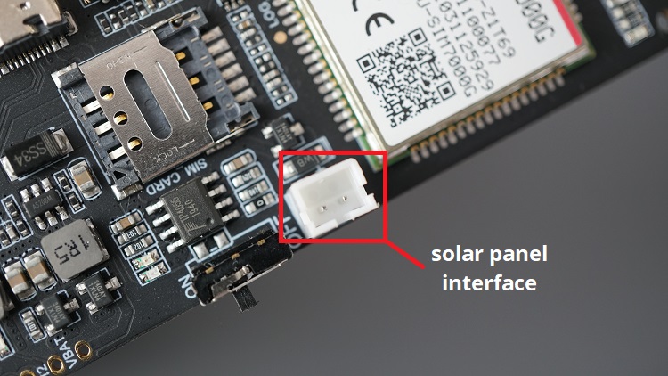 LILYGO T-SIM7000G solar panel interface